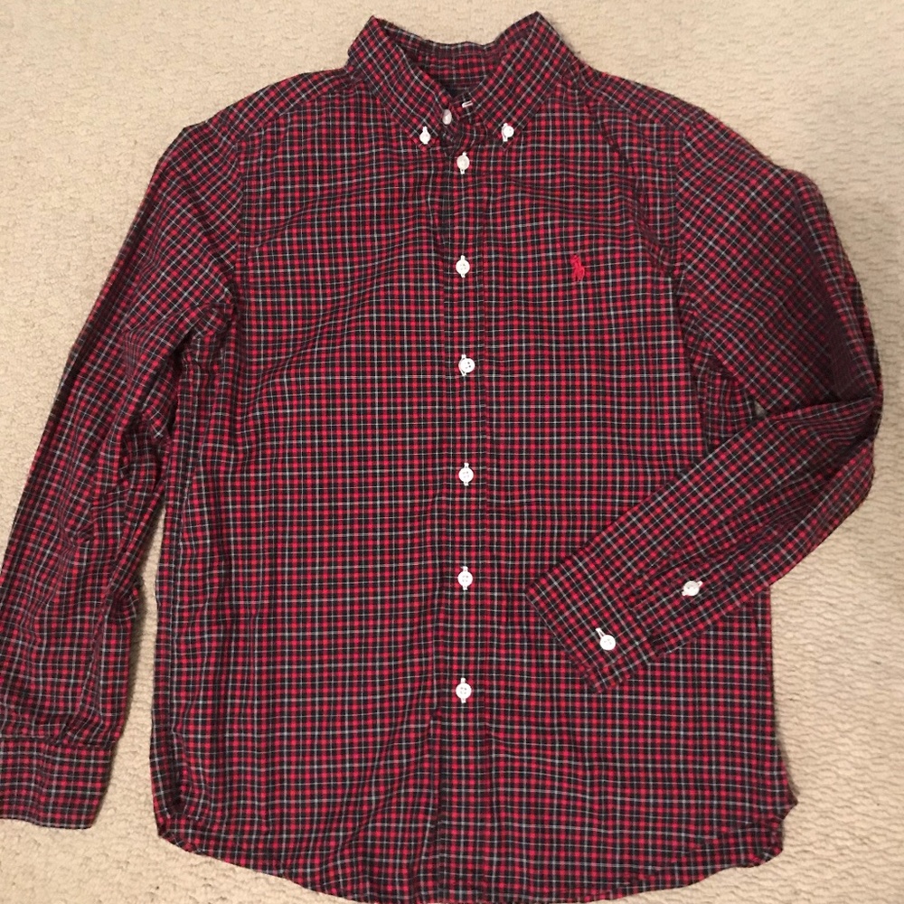 Ralph Lauren Long Sleeve Boys Button Down Size YL